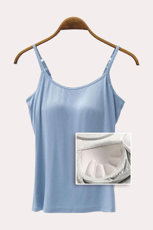 Full Size Adjustable Strap Modal Cami with Bra - Clothes For Her Online Store