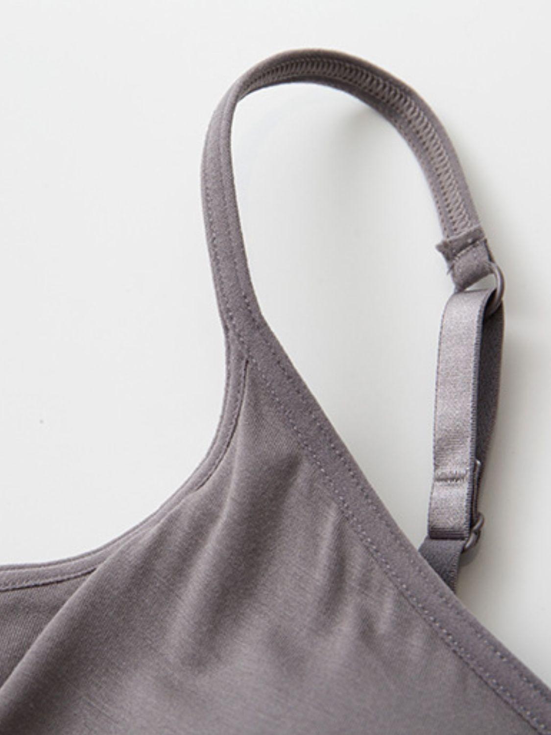 Full Size Adjustable Strap Modal Cami with Bra - Clothes For Her Online Store