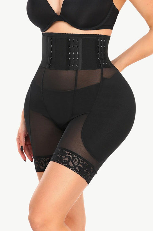 Full Size Breathable Lace Trim Shaping Shorts - Clothes For Her Online Store
