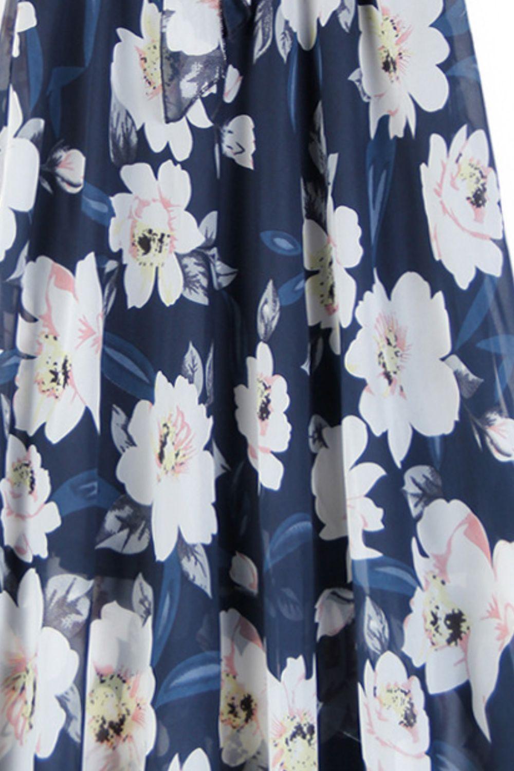 Full Size Floral Tie-Waist Skirt - Clothes For Her Online Store