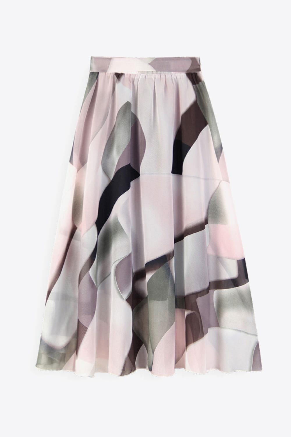 Full Size Floral Tie-Waist Skirt - Clothes For Her Online Store