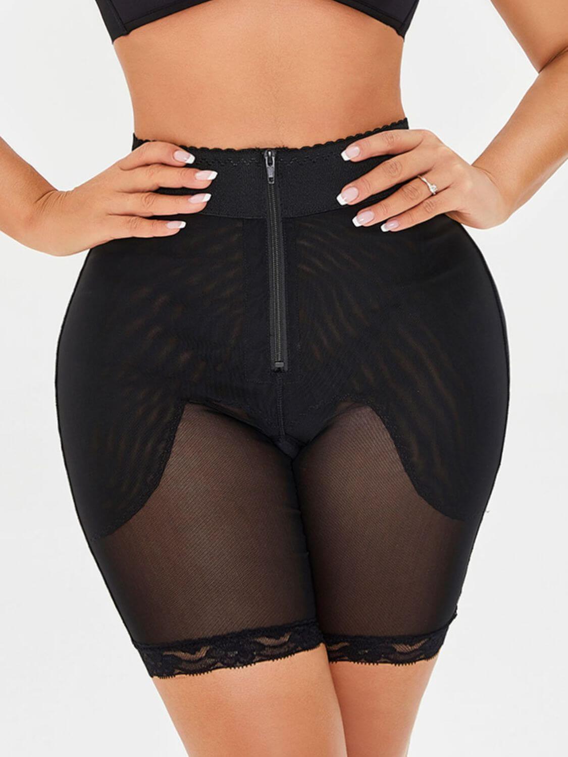 Full Size High-Waisted Lace Trim Shaping Shorts - Clothes For Her Online Store