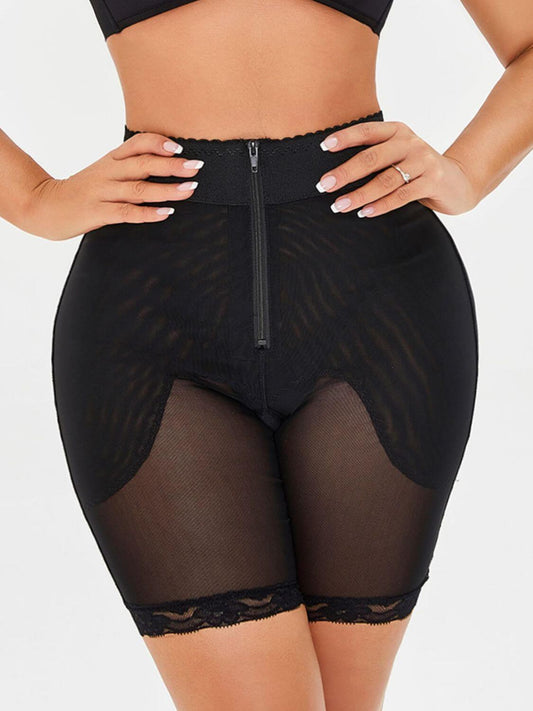Full Size High-Waisted Lace Trim Shaping Shorts - Clothes For Her Online Store