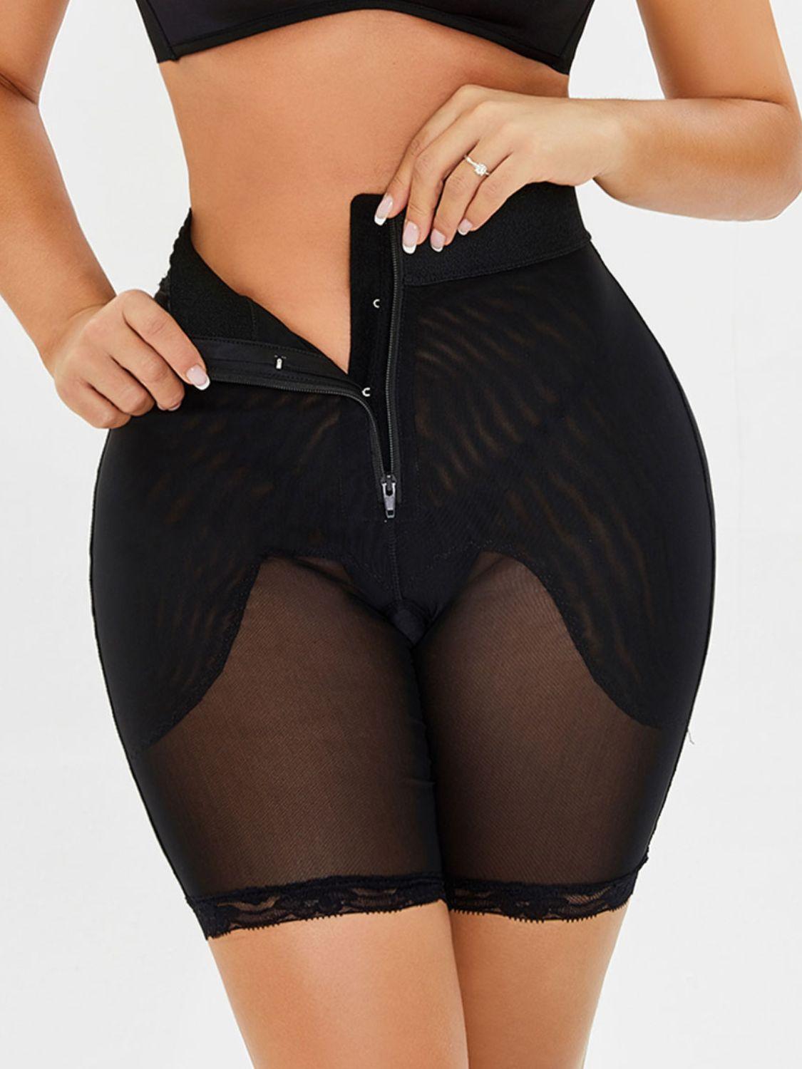 Full Size High-Waisted Lace Trim Shaping Shorts - Clothes For Her Online Store