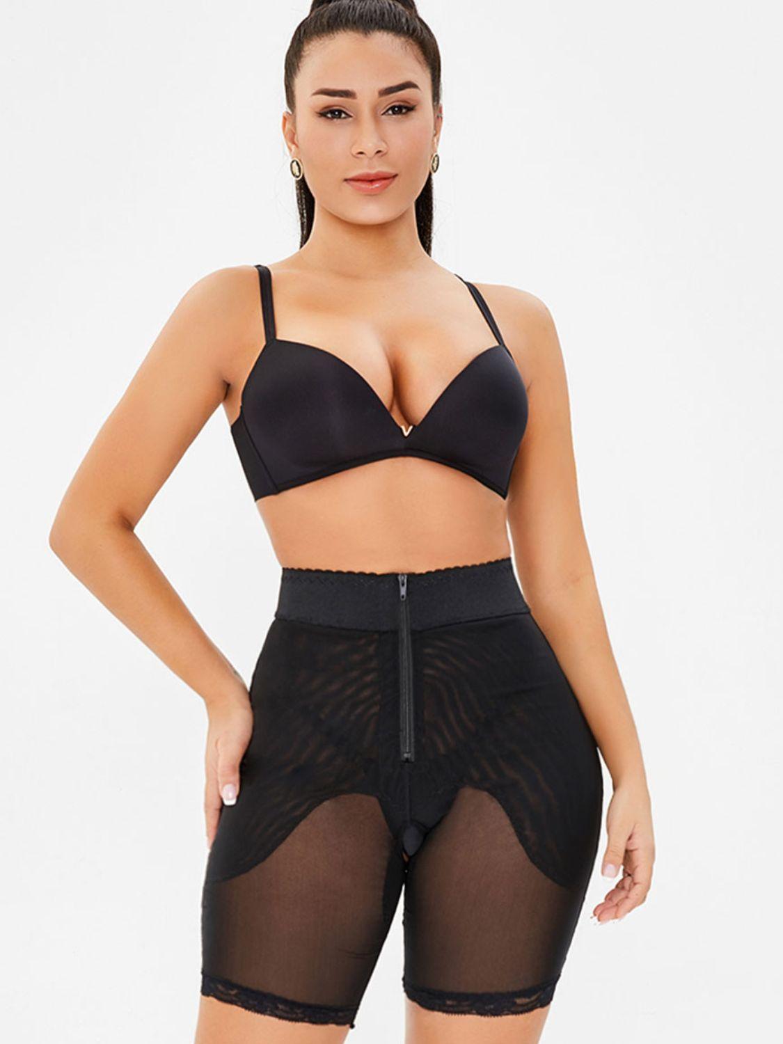 Full Size High-Waisted Lace Trim Shaping Shorts - Clothes For Her Online Store