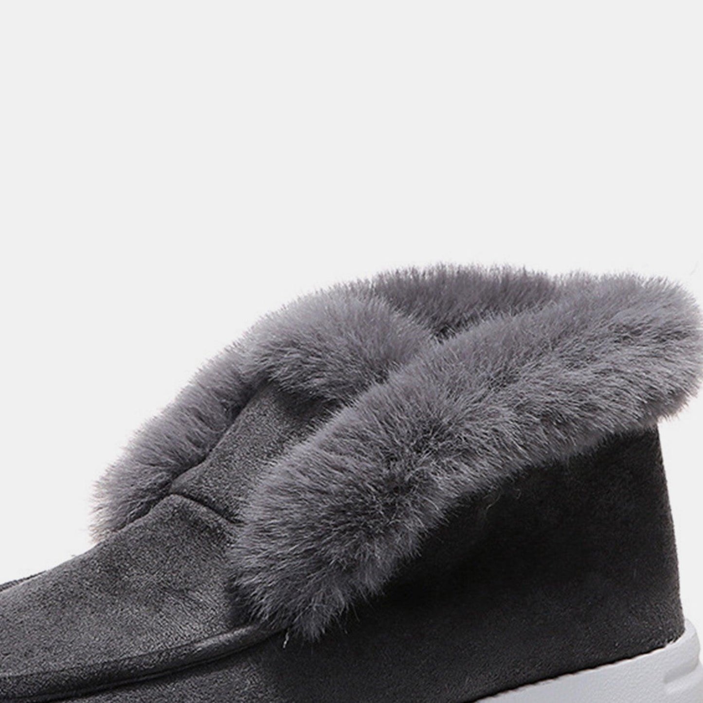 Furry Suede Snow Boots - Clothes For Her Online Store