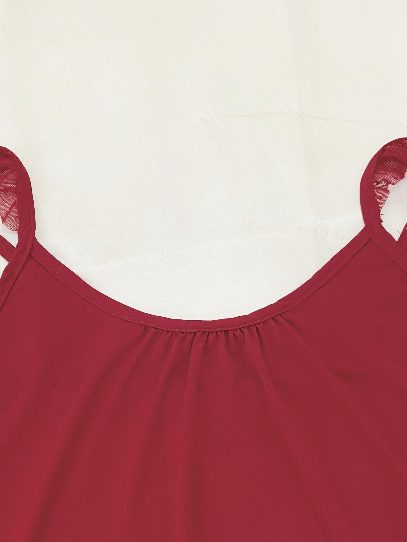 Gathered Detail Spliced Mesh Sleeveless Top and Shorts Lounge Set - Clothes For Her Online Store