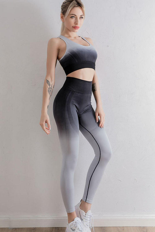 Gradient Sports Bra and Leggings Set - Clothes For Her Online Store