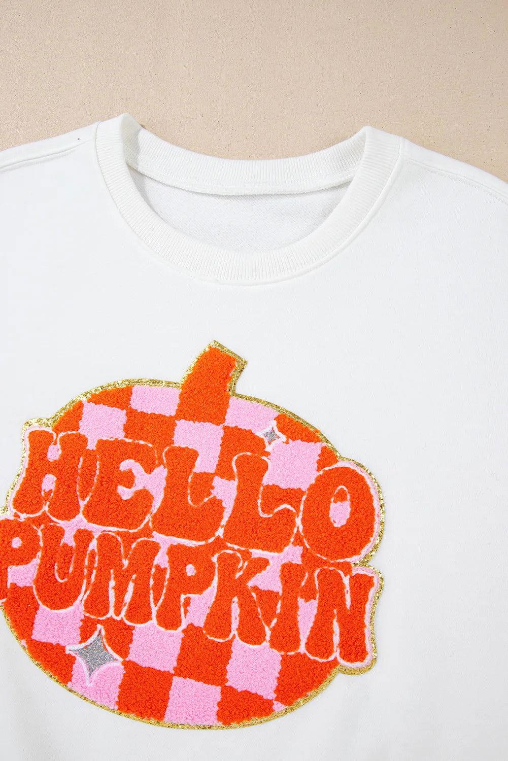 Graphic Round Neck Long Sleeve Sweatshirt - Clothes For Her Online Store