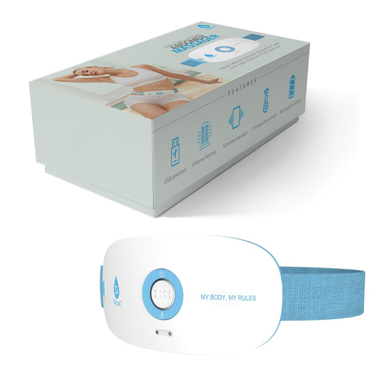 Stomach & Back Massager, 3 Vibration Levels, 3 Heat Settings & USB