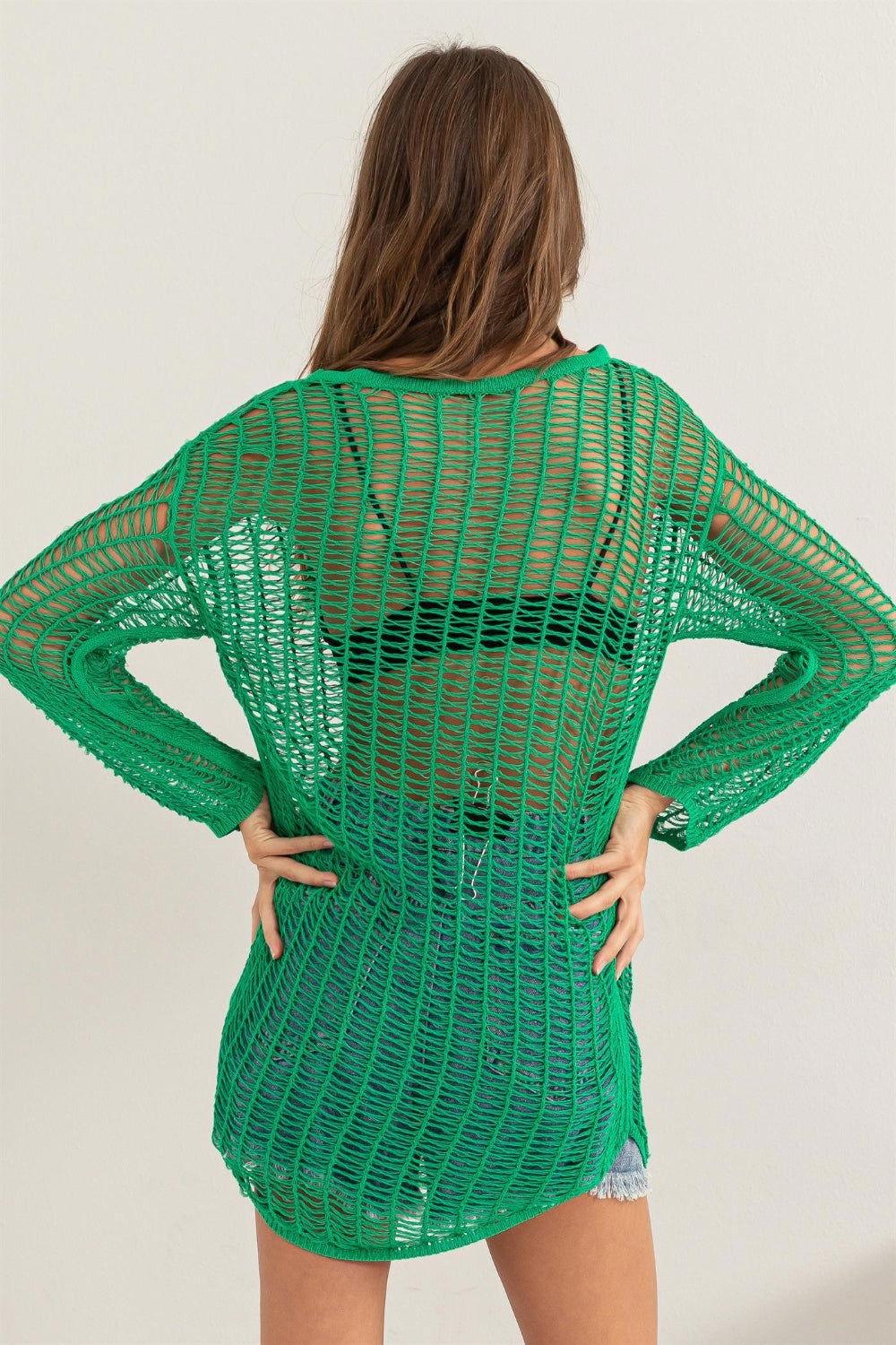 HYFVE Crochet Long Sleeve Cover Up - Clothes For Her Online Store