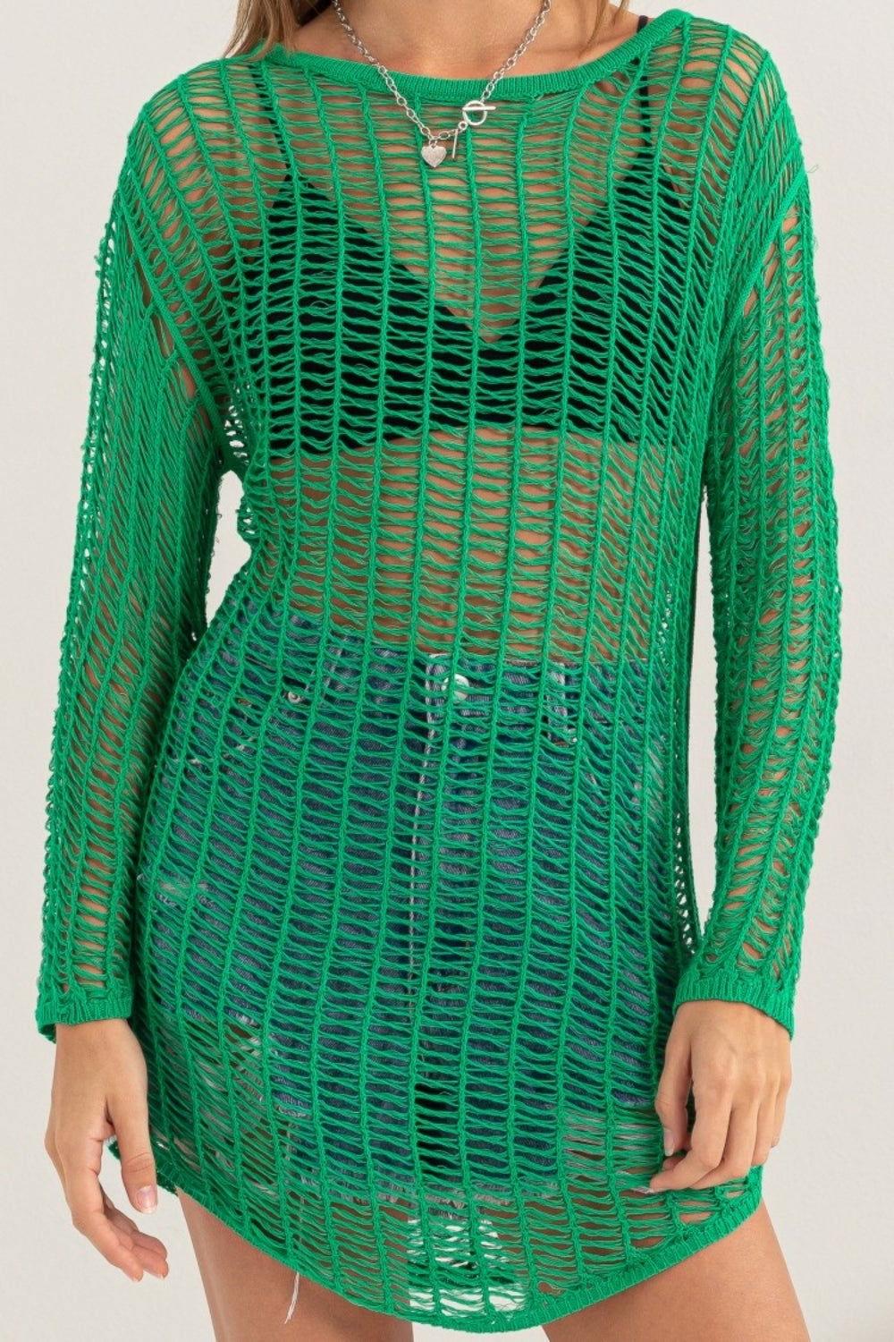 HYFVE Crochet Long Sleeve Cover Up - Clothes For Her Online Store