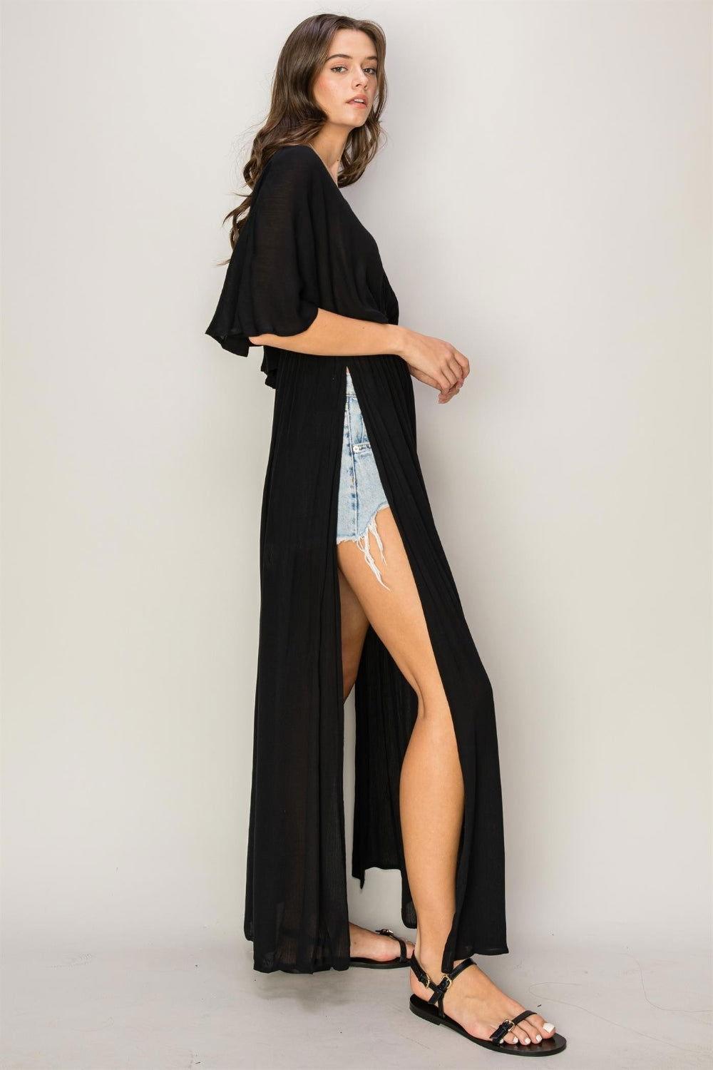 HYFVE Tie Back Maxi Split Cover Up Dress - Clothes For Her Online Store
