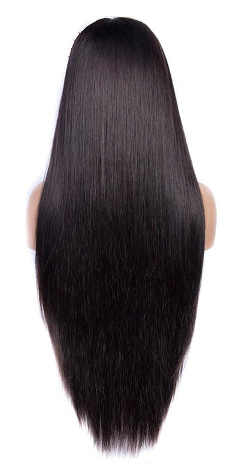 Straight Human Hair Wigs With Bangs Full Machine Made Brazilian HumanBrand Name: BeumaxWigs Length: longWeight: 180% is 230g, 200% is 300gLace Wig Type: Lace Part Material Grade: Remy HairMaterial: Human HairMade Method: Machine MadeCan Be Permed: YesItem