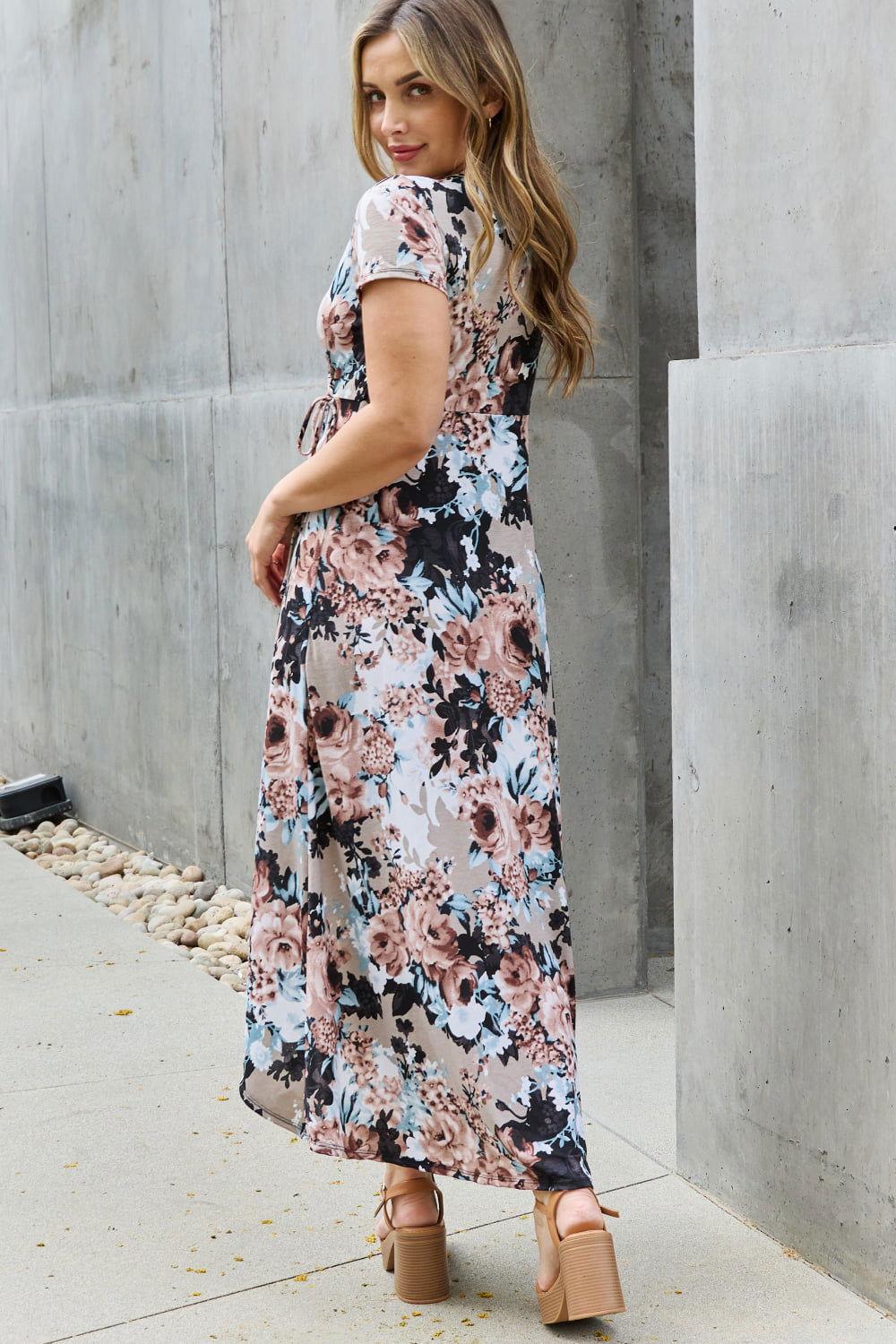 Heimish Give Me Roses Full Size Floral Maxi Wrap Dress - Clothes For Her Online Store