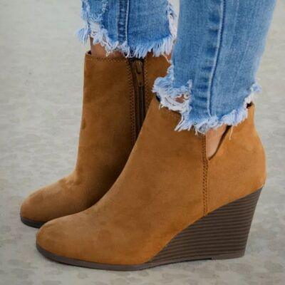 High Heel Ankle Boots with Side Zip - Clothes For Her Online Store