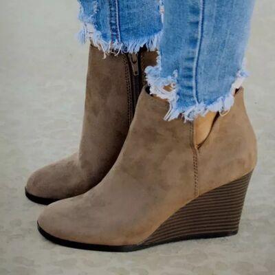 High Heel Ankle Boots with Side Zip - Clothes For Her Online Store