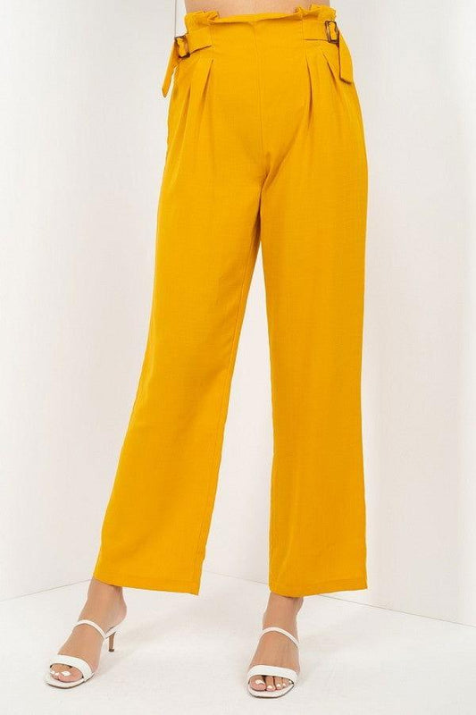 High Waist Paperbag Wide Pants - Clothes For Her Online Store