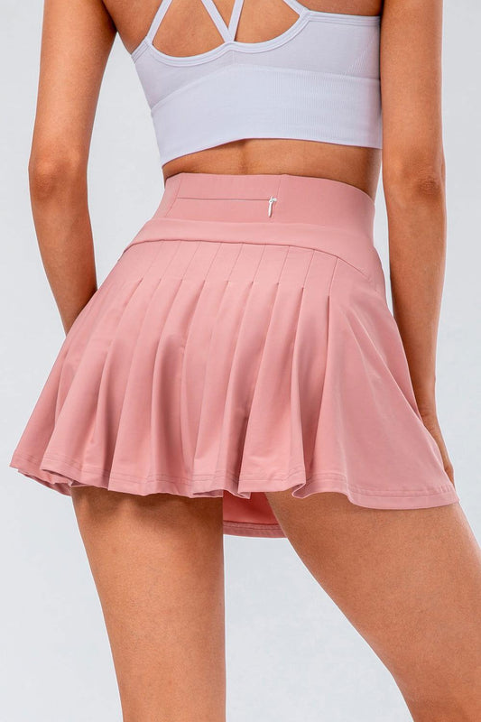 High Waist Pleated Active Skirt - Clothes For Her Online Store