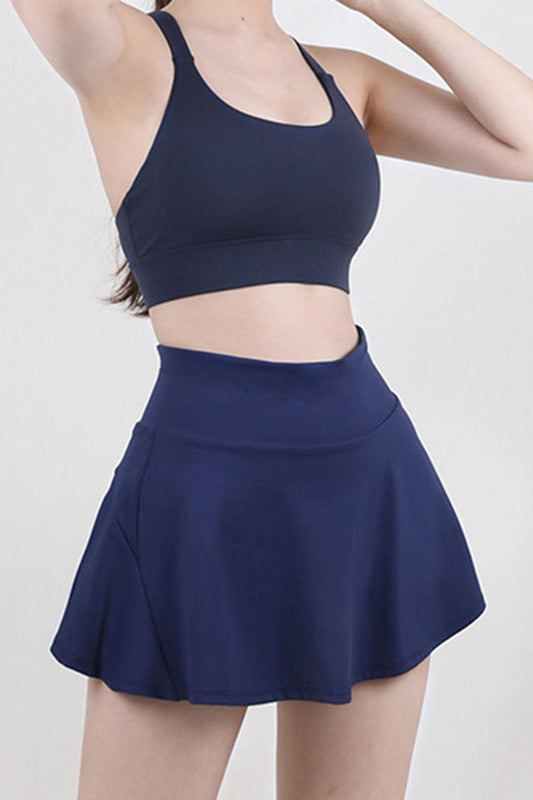 High Waist Pleated Active Skirt - Clothes For Her Online Store