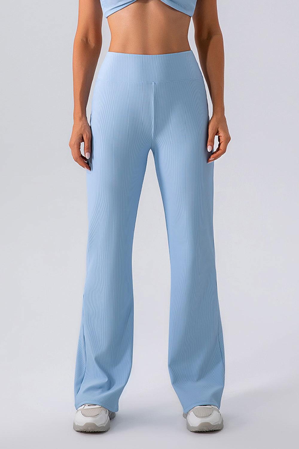 High Waist Straight Active Pants - Clothes For Her Online Store