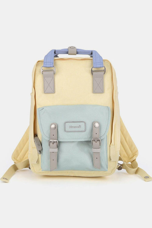 Himawari Contrast Water and Scratch-Resistant Nylon Backpack Bag - Clothes For Her Online Store