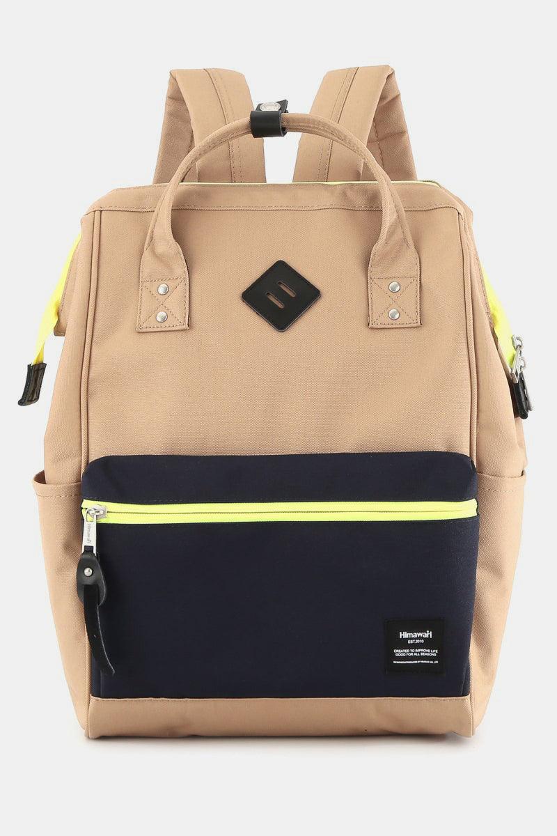 Himawari Contrast Waterproof Backpack Bag with Reinforced Edges - Clothes For Her Online Store