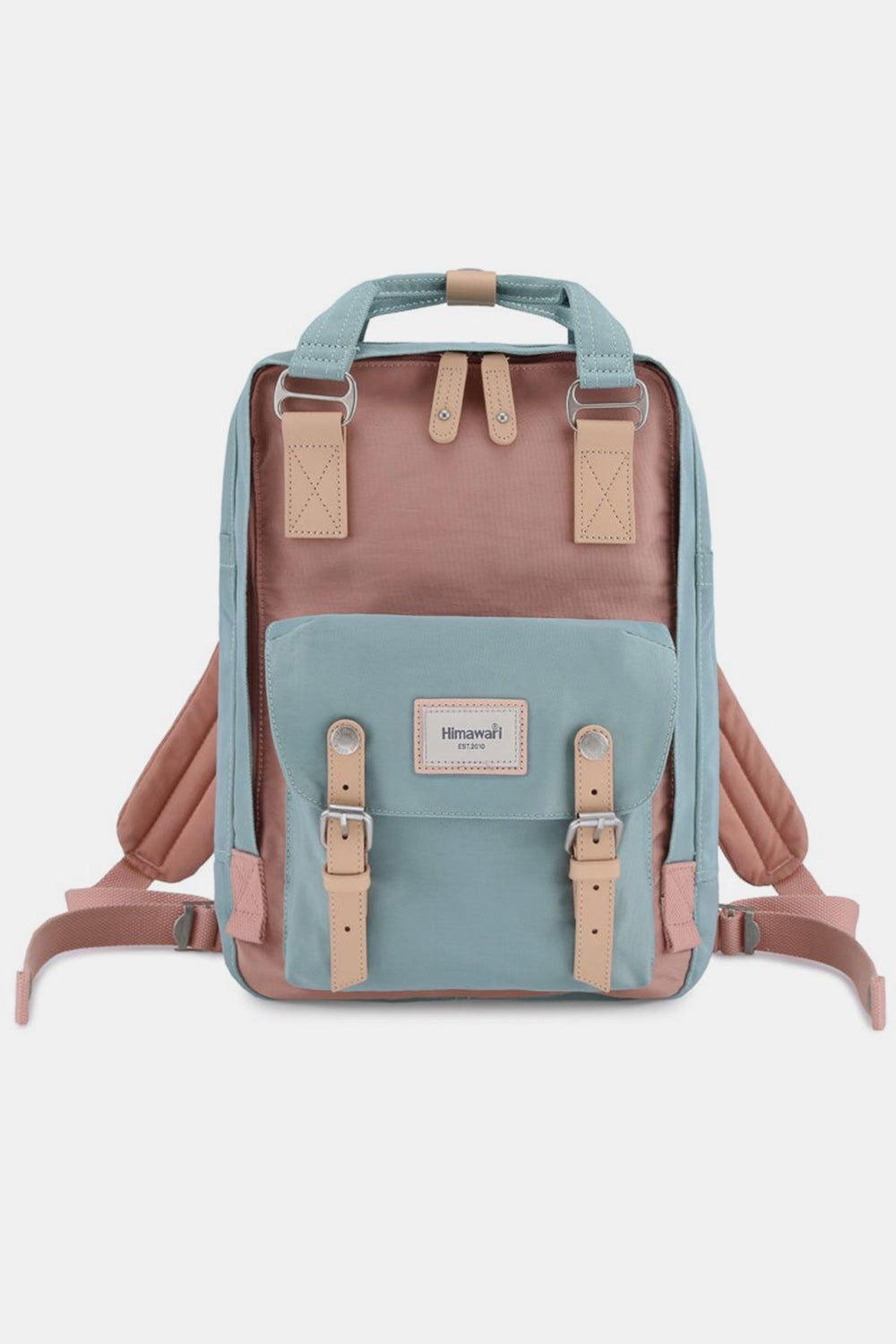 Himawari Contrast Waterproof Nylon Backpack Bag - Clothes For Her Online Store