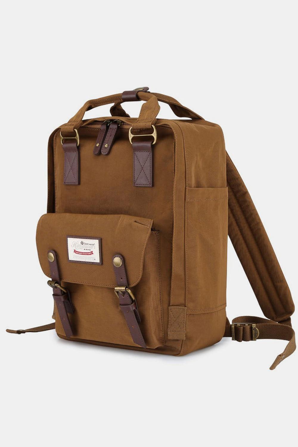 Himawari Contrast Waterproof Nylon Backpack Bag - Clothes For Her Online Store