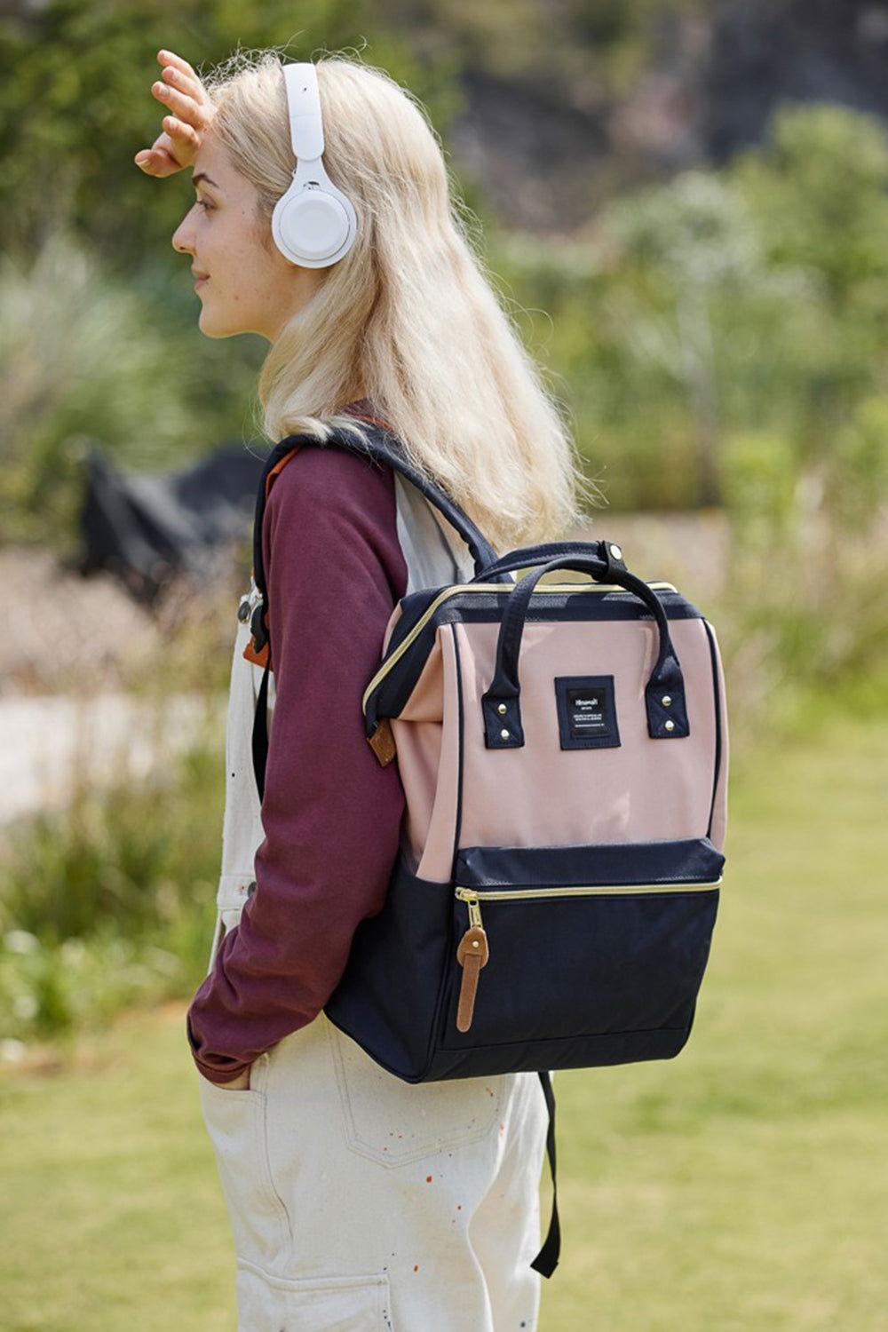Himawari Waterproof Canvas Backpack Bag with Side Pockets - Clothes For Her Online Store
