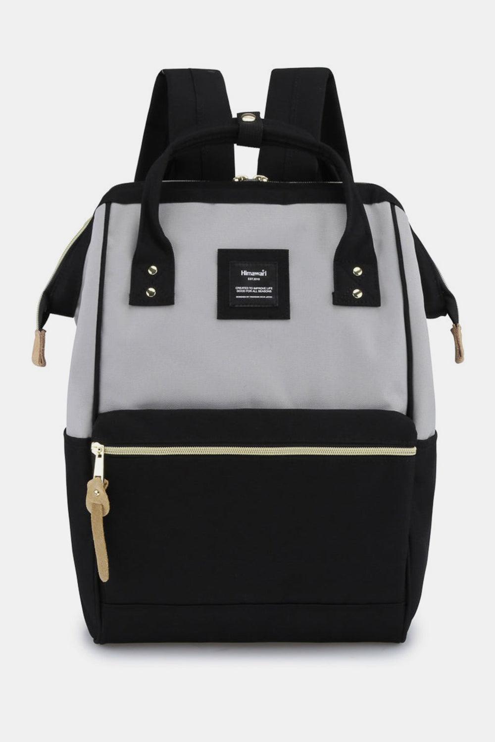 Himawari Waterproof Canvas Backpack Bag with Side Pockets - Clothes For Her Online Store