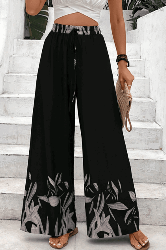 Honey Drawstring High Waist Relax Fit Long Pants - Clothes For Her Online Store