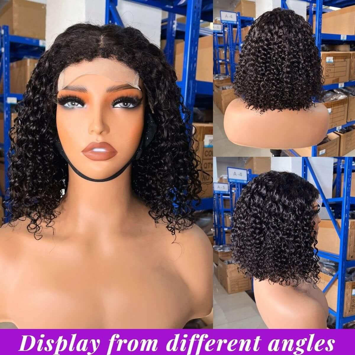 Hot Selling Products 2024 Water Wave 4C Edge Baby Hair Short Bob Wig,4x4 13x4 Bob Wigs Human Hair Lace Front - Clothes For Her Online Store