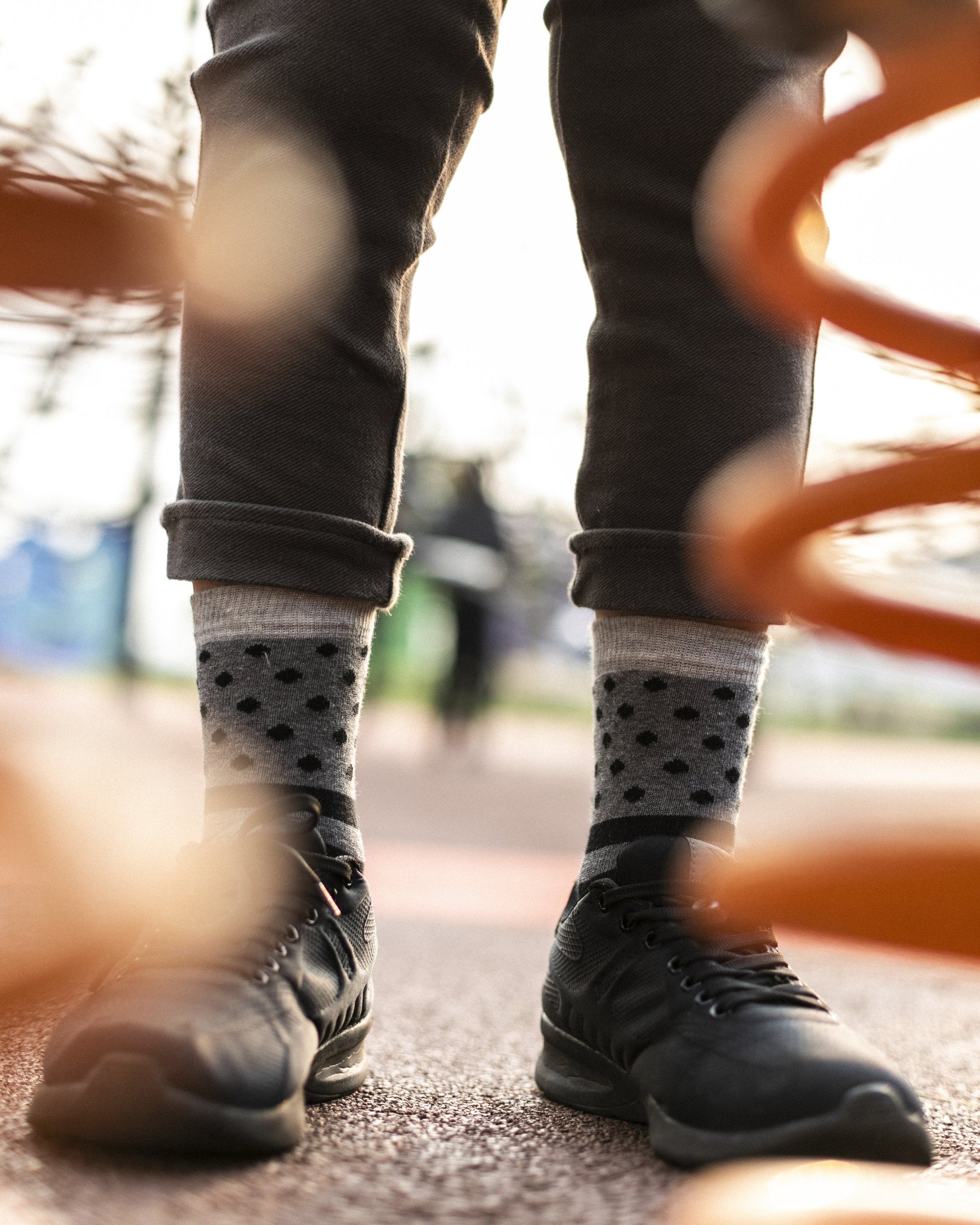 Kids Stone Dot Stripe Socks