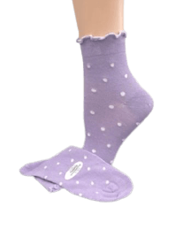 Women's Bamboo Socks - Low Cut Quarter Scalloped Edge Pastel Colors