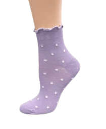 Women's Bamboo Socks - Low Cut Quarter Scalloped Edge Pastel Colors