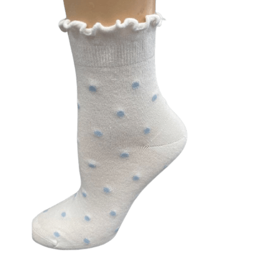 Women's Bamboo Socks - Low Cut Quarter Scalloped Edge Pastel Colors