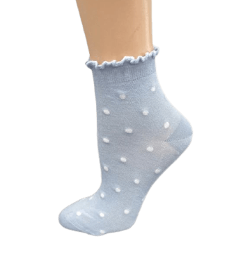 Women's Bamboo Socks - Low Cut Quarter Scalloped Edge Pastel Colors