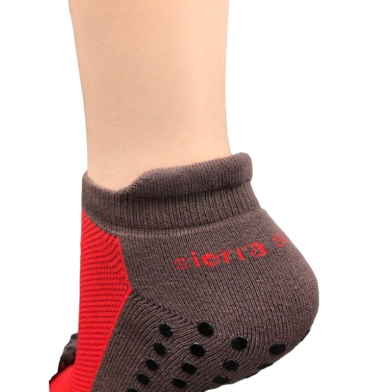 Heel Tab Mesh Top Cotton Anklet Socks with Non-Skid Women's Gripper