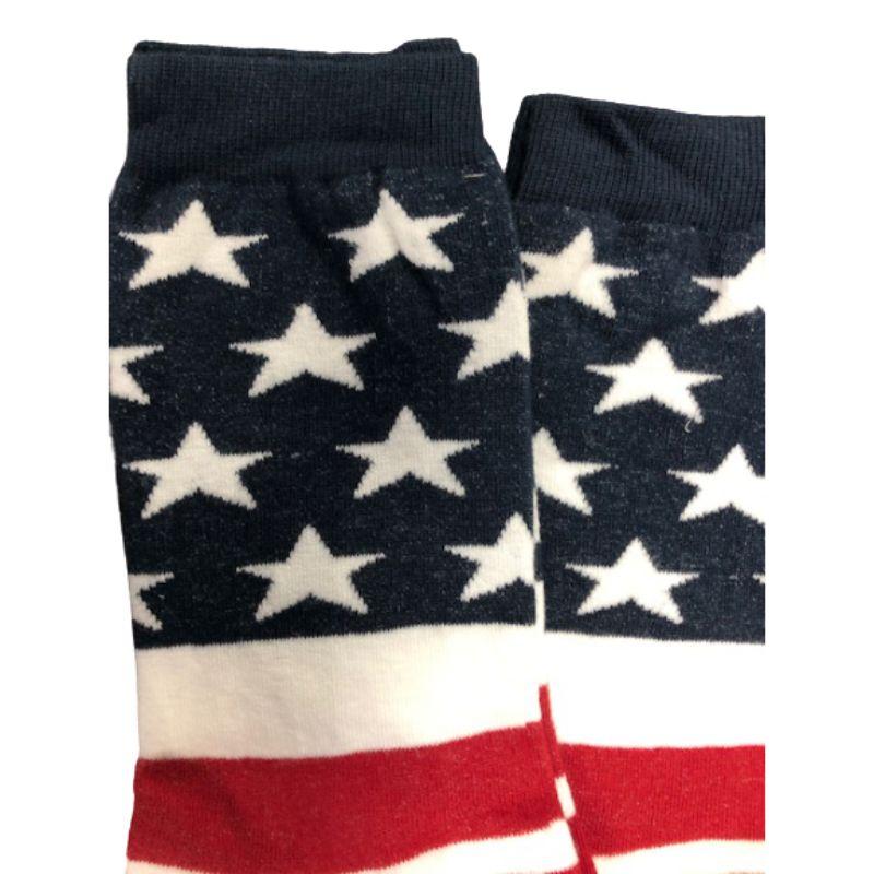 American Flag Patriotic Socks, Premium Quality Cotton Crew Socks