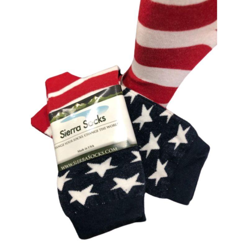 American Flag Patriotic Socks, Premium Quality Cotton Crew Socks