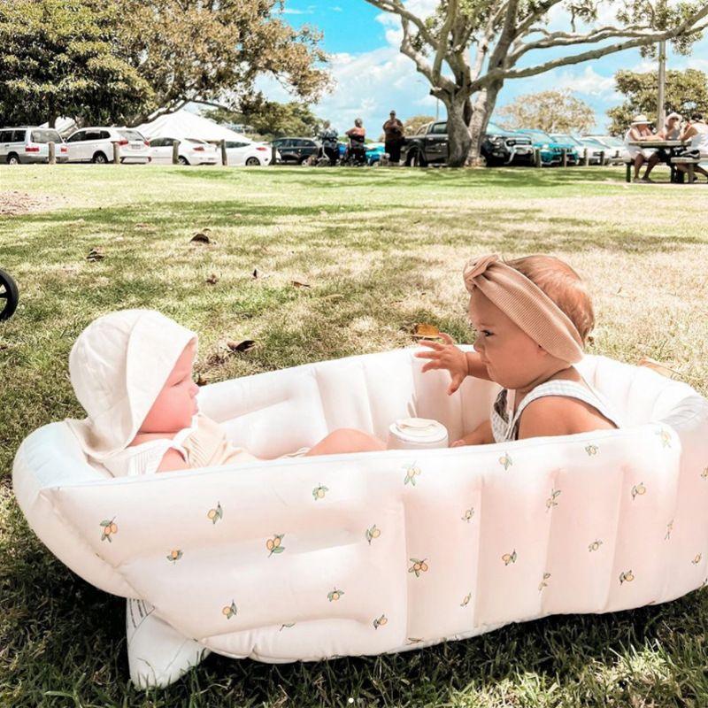 Inflatable bathtub; Inflatable Bath Baby Foldable Swimming Bath Bathroom Newborn Tub Portable Children's swimming pool - Clothes For Her Online Store