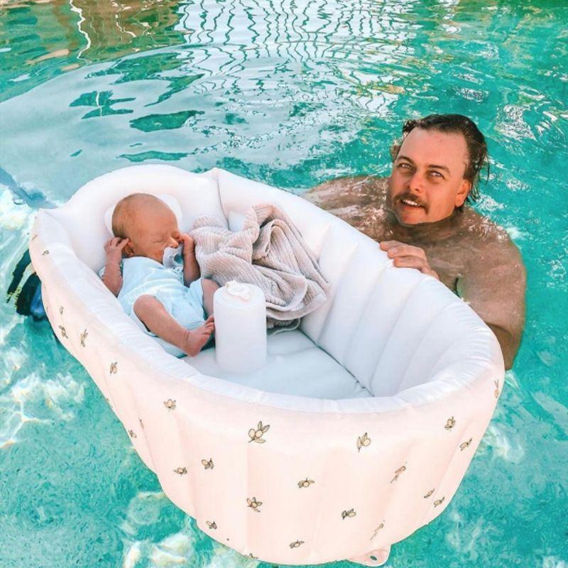 Inflatable bathtub; Inflatable Bath Baby Foldable Swimming Bath Bathroom Newborn Tub Portable Children's swimming pool - Clothes For Her Online Store
