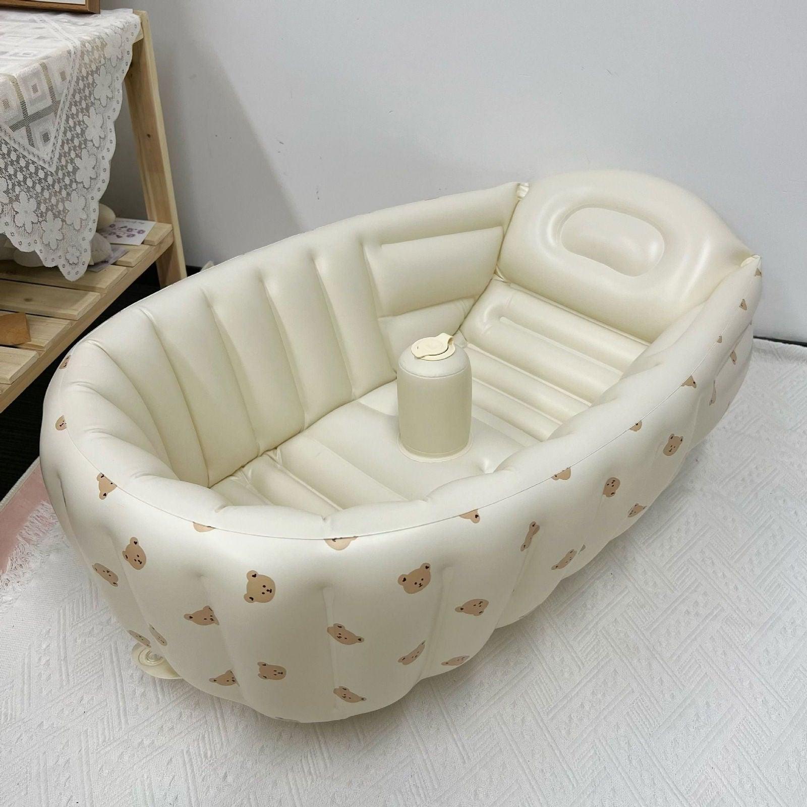Inflatable bathtub; Inflatable Bath Baby Foldable Swimming Bath Bathroom Newborn Tub Portable Children's swimming pool - Clothes For Her Online Store