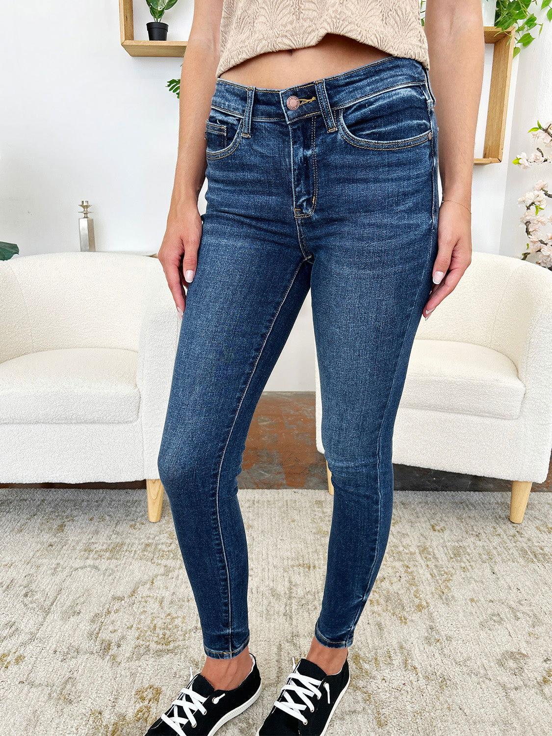 Judy Blue Full Size Classic Handsand Skinny Jeans - Clothes For Her Online Store