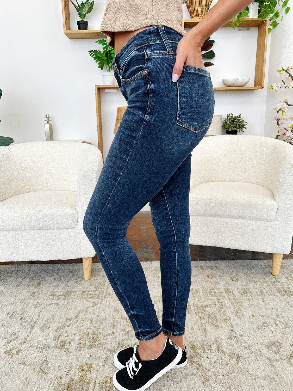 Judy Blue Full Size Classic Handsand Skinny Jeans - Clothes For Her Online Store