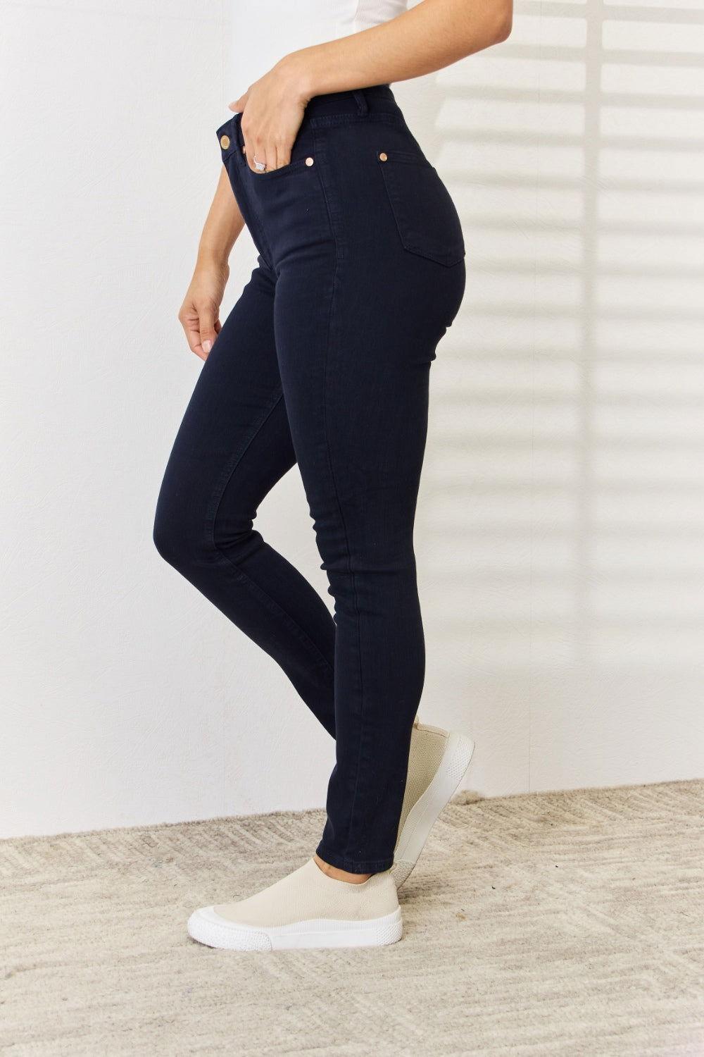 Judy Blue Full Size Garment Dyed Tummy Control Skinny Jeans - Clothes For Her Online Store