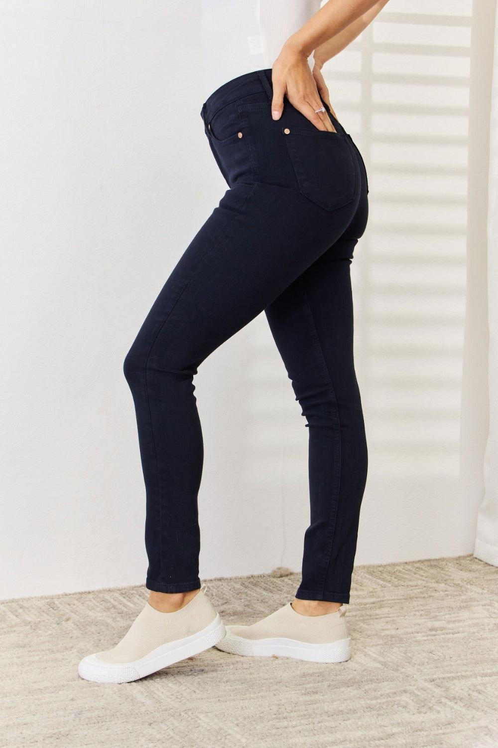 Judy Blue Full Size Garment Dyed Tummy Control Skinny Jeans - Clothes For Her Online Store