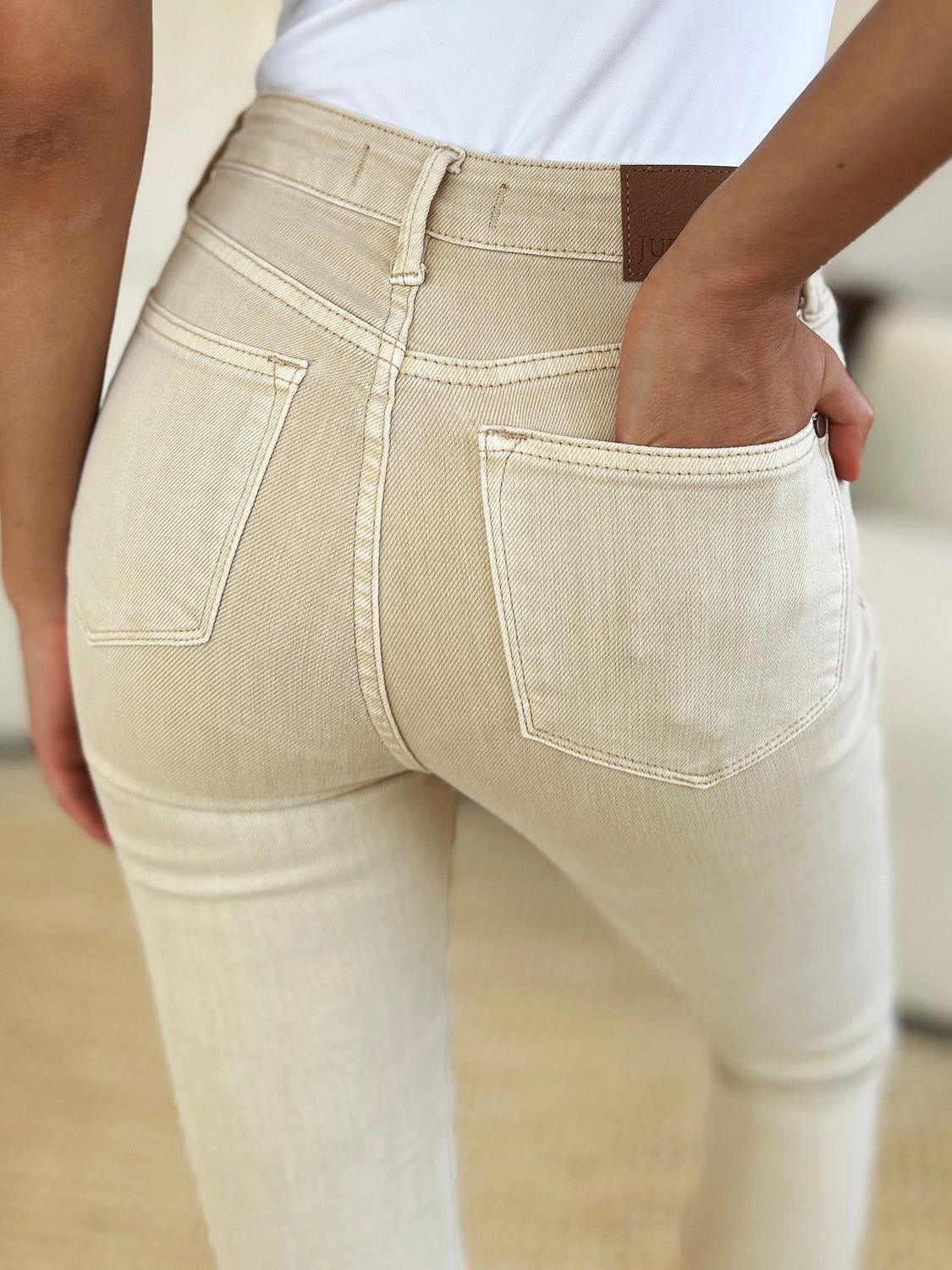 Judy Blue Full Size Garment Dyed Tummy Control Skinny Jeans - Clothes For Her Online Store