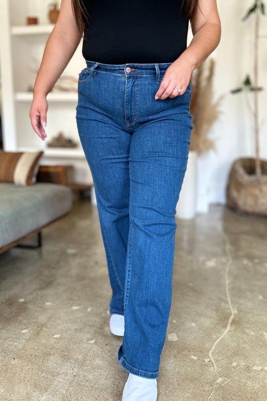Judy Blue Full Size High Rise Straight Jeans - Clothes For Her Online Store